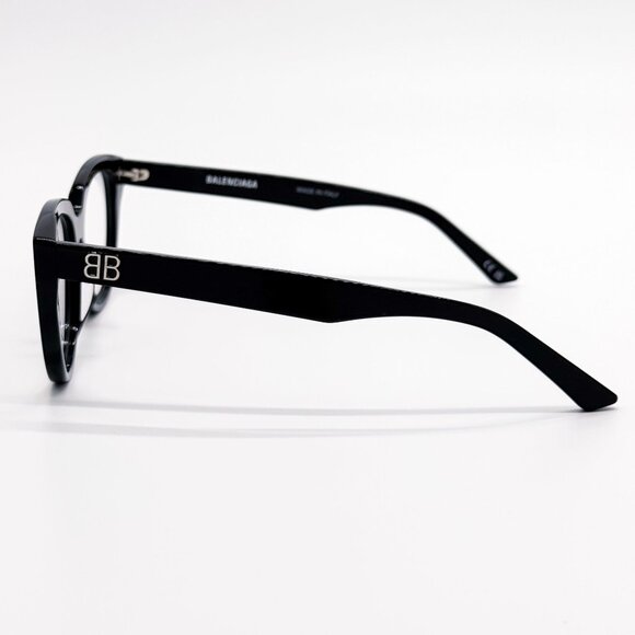 NEW BALENCIAGA EYEGLASSES BB0131O 001 ROUND OVAL BLACK WOMEN EYEWEAR BALENCIAGA - Picture 3 of 9